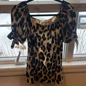 Nanette Lepore Leopard Print Blouse